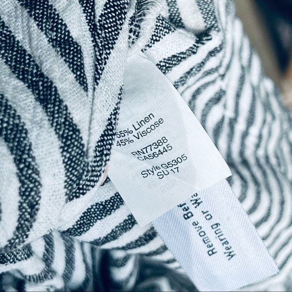 Mini Dress MADEWELL Stripe-Play Button-Back Tee Linen xsmall style g5305 - Picture 10 of 13